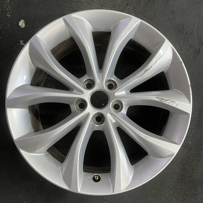 18" XF 17-19 18x8 , 5 V spoke Original OEM Wheel Rim - Angle View