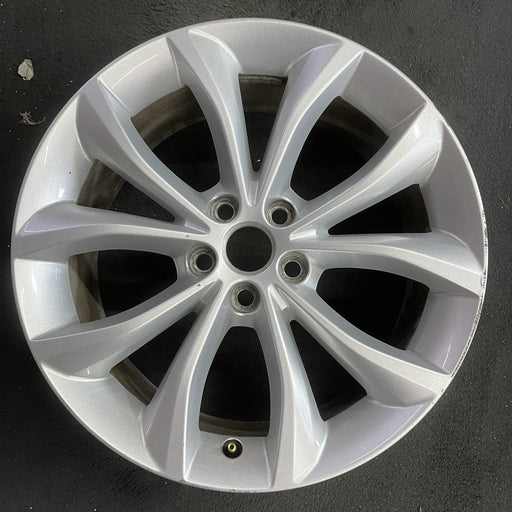 18" XF 17-19 18x8 , 5 V spoke Original OEM Wheel Rim - Angle View