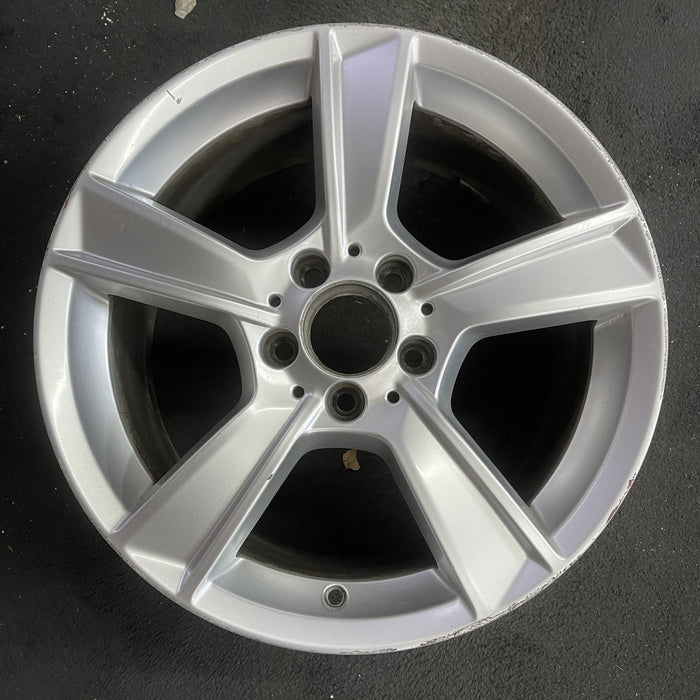 17" MERCEDES C-CLASS 12 204 Type; C250, 17x8.5, 5 spoke Original OEM Wheel Rim - Angle View