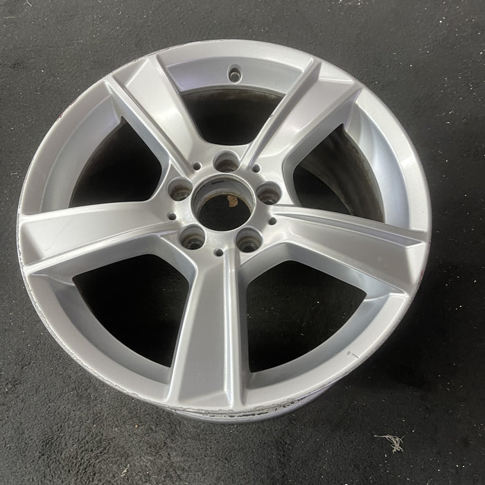 17" MERCEDES C-CLASS 12 204 Type; C250, 17x8.5, 5 spoke Original OEM Wheel Rim - Close-Up Detail
