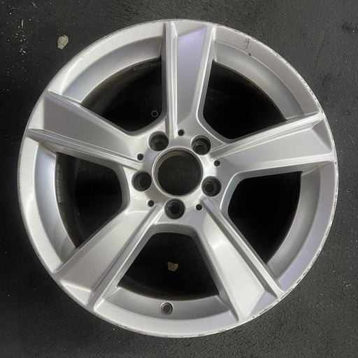 17" MERCEDES C-CLASS 12 204 Type; C250, 17x8.5, 5 spoke Original OEM Wheel Rim - Angle View