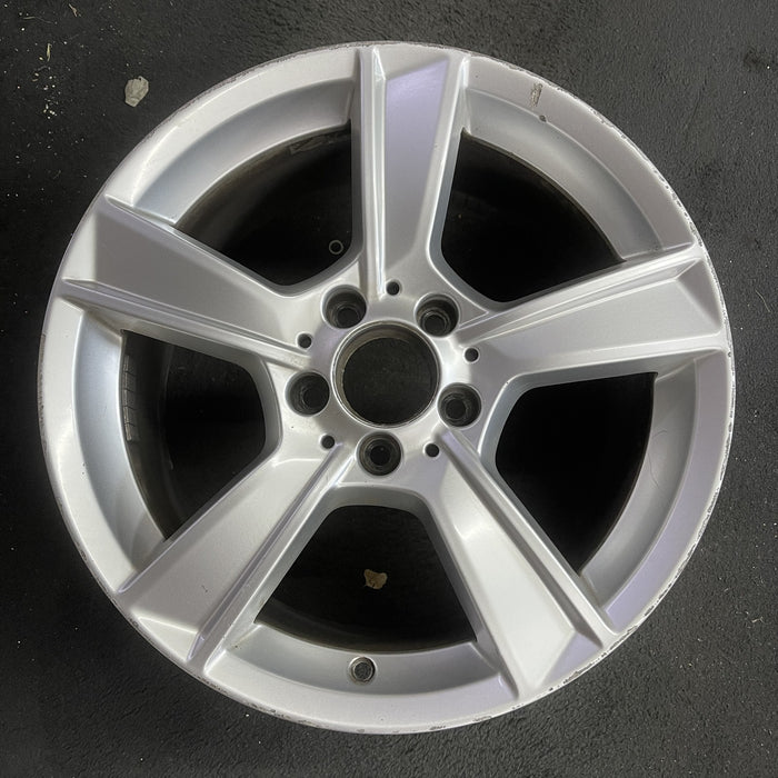 17" MERCEDES C-CLASS 12 204 Type; C250, 17x8.5, 5 spoke Original OEM Wheel Rim - Angle View