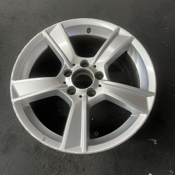 17" MERCEDES C-CLASS 12 204 Type; C250, 17x8.5, 5 spoke Original OEM Wheel Rim - Close-Up Detail