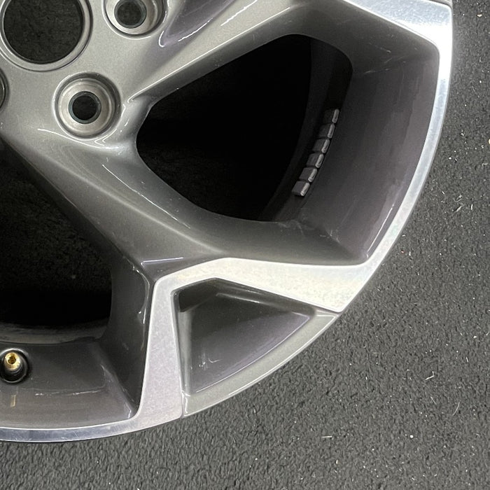 17" TRAX 24 17x7.5 gray opt Q7D Original OEM Wheel Rim - Back View
