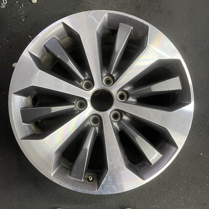 20" FORD F150 PICKUP 17 20x8.5 12 spoke machined face flash gray pockets - Front View