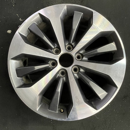 20" FORD F150 PICKUP 17 20x8.5 12 spoke machined face flash gray pockets - Front View