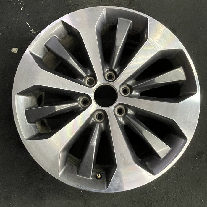 20" FORD F150 PICKUP 17 20x8.5 12 spoke machined face flash gray pockets - Front View