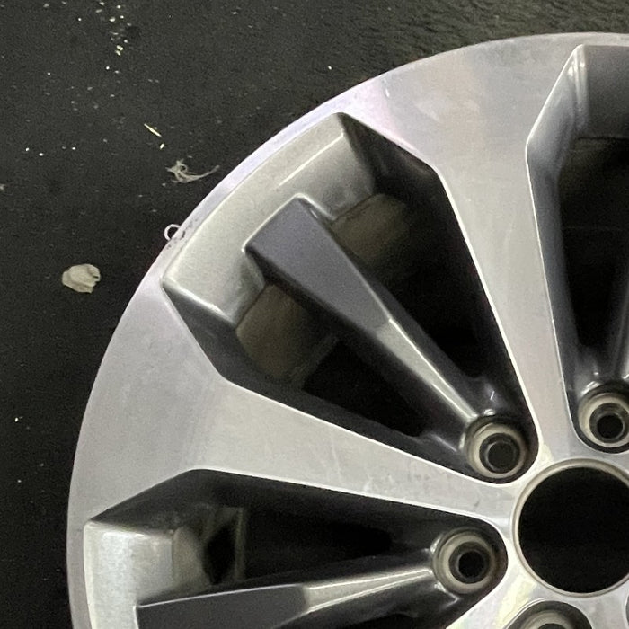 20" FORD F150 PICKUP 17 20x8.5 12 spoke machined face flash gray pockets - Side Profile