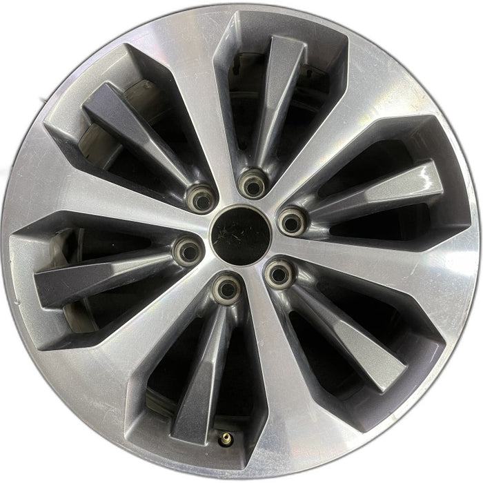 20" FORD F150 PICKUP 17 20x8.5 12 spoke machined face flash gray pockets - Front View