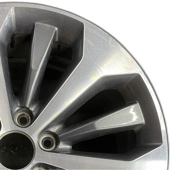 20" FORD F150 PICKUP 17 20x8.5 12 spoke machined face flash gray pockets - Side Profile