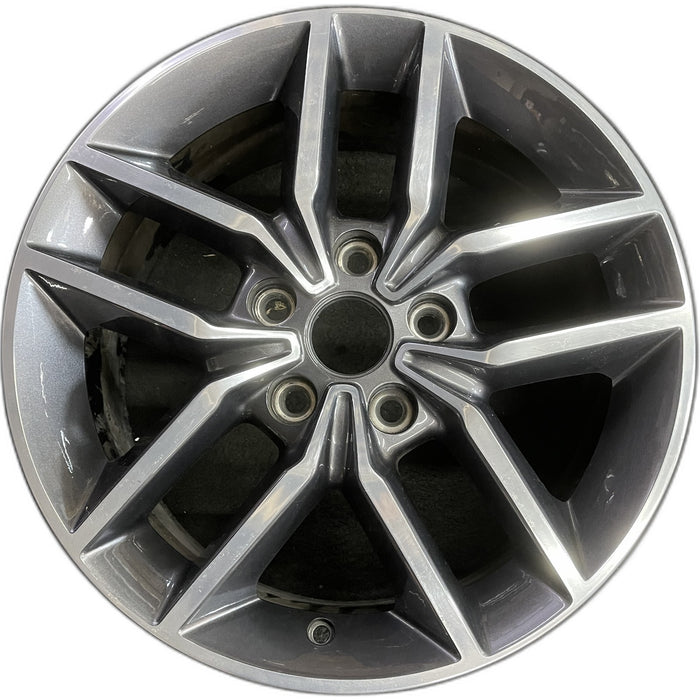 18" GRAND CHEROKEE 17 18x8, aluminum, w/o 75th Anniversary package; polished - Front View