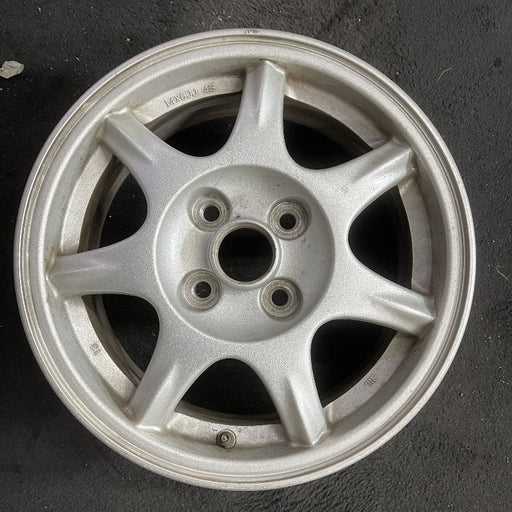 14" MAZDA MX-5 MIATA 94 14x6 alloy 7 spoke pewter Original OEM Wheel Rim - Front View