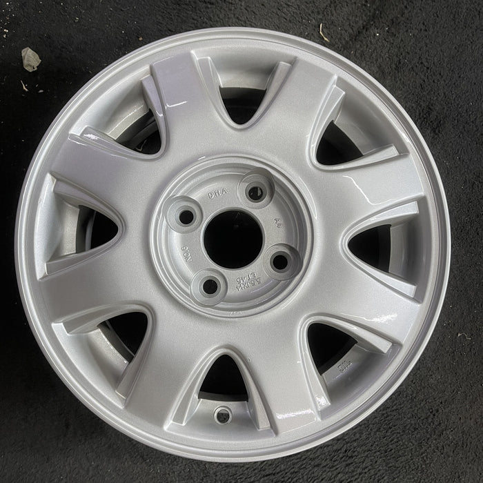 14" AVEO 04-05 14x5.5, aluminum, Original OEM Wheel Rim - Angle View