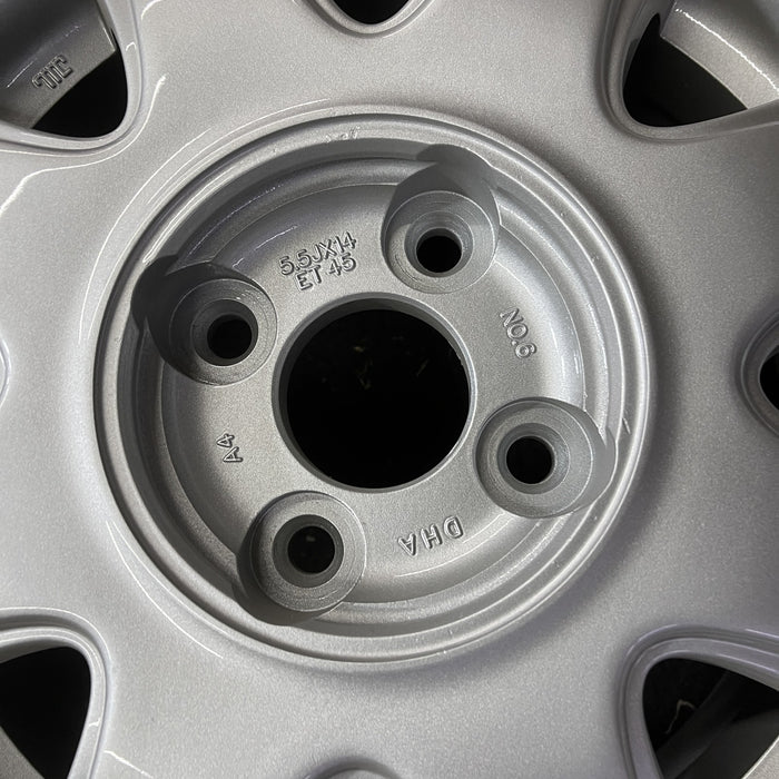 14" AVEO 04-05 14x5.5, aluminum, Original OEM Wheel Rim - Back View