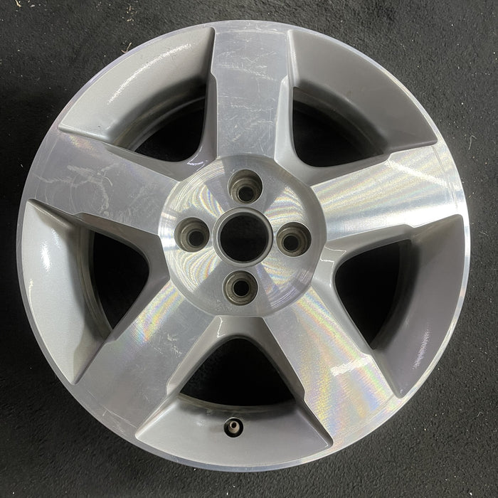 16" COBALT 08 16x6, 4 lug, 5 spoke brushed finish Original OEM Wheel Rim - Angle View