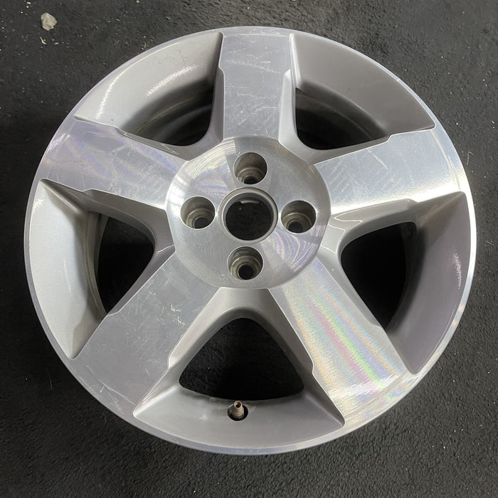 16" COBALT 08 16x6, 4 lug, 5 spoke brushed finish Original OEM Wheel Rim - Side Profile