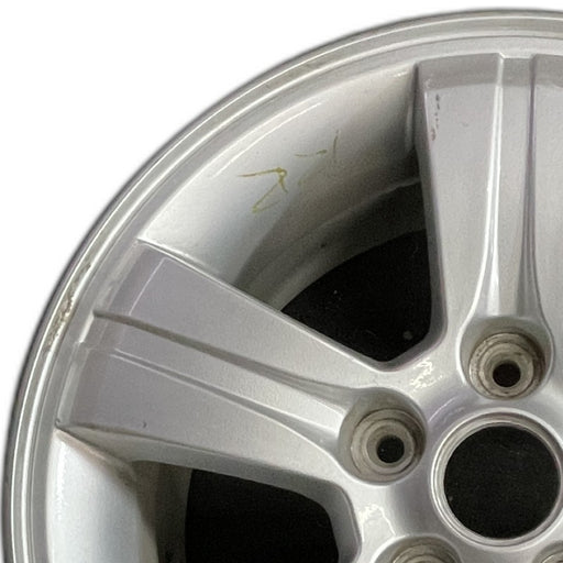 16" SPORTAGE 07-08 16x6.5 alloy 5 spoke ID 529101F350 Original OEM Wheel Rim - Angle View