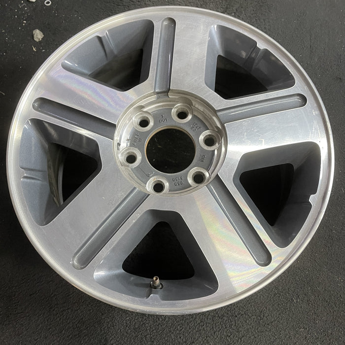 17" TRAILBLAZER 04-08 17x7, aluminum, 5 spoke, opt N74 Original OEM Wheel Rim - Side Profile