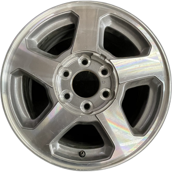 16" TRAILBLAZER 02-03 16x7, aluminum, 5 spoke, opt QC3 , Original OEM Wheel Rim - Front View