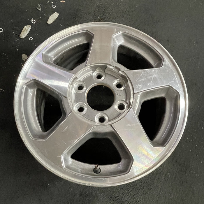 16" TRAILBLAZER 02-03 16x7, aluminum, 5 spoke, opt QC3 , Original OEM Wheel Rim - Side Profile