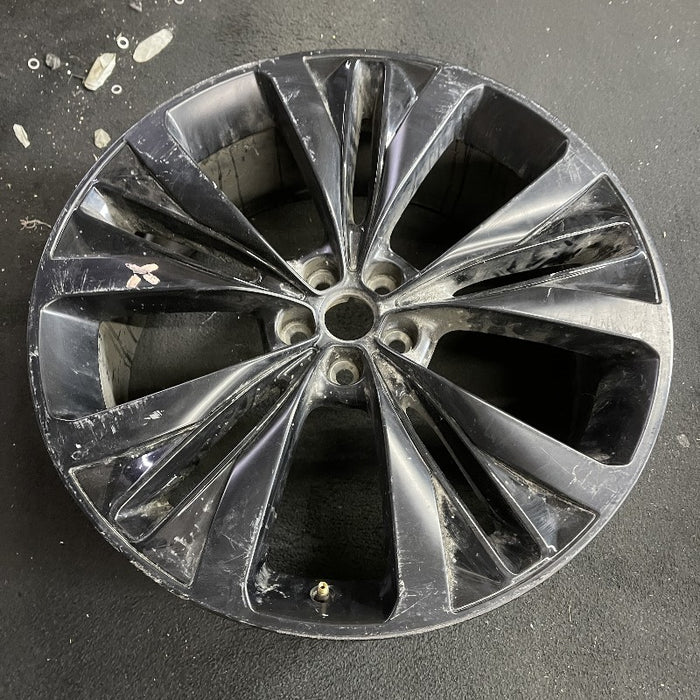 22" F-PACE 17-19 22x9 alloy 5 slotted spoke black Original OEM Wheel Rim - View 7