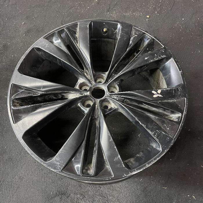 22" F-PACE 17-19 22x9 alloy 5 slotted spoke black Original OEM Wheel Rim - View 8
