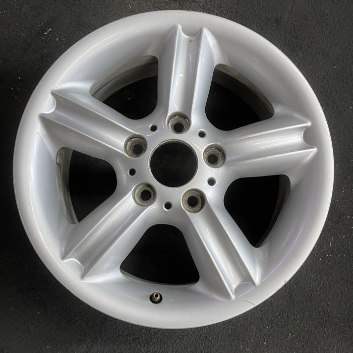 16" BMW 325i 04-06 16x7, alloy, 5 spoke, fluted Original OEM Wheel Rim - Angle View