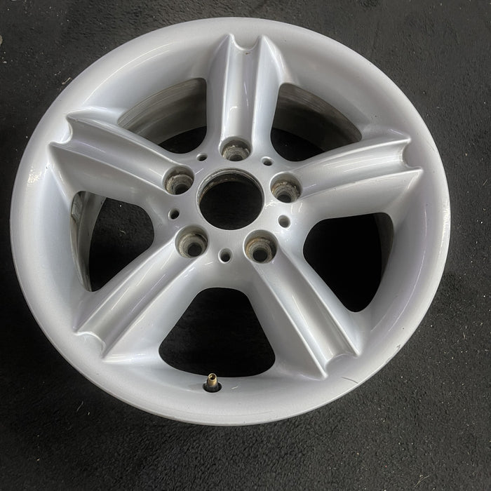 16" BMW 325i 04-06 16x7, alloy, 5 spoke, fluted Original OEM Wheel Rim - Side Profile
