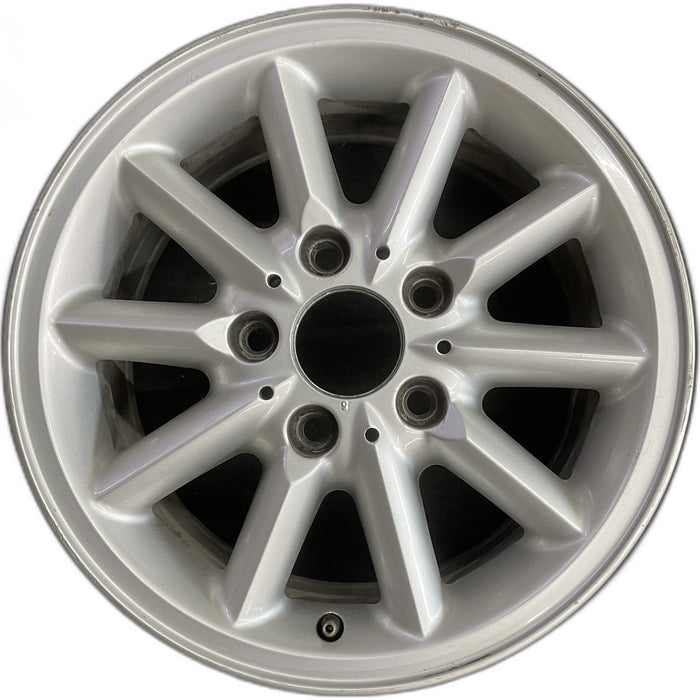 15" BMW 318i 95-99 15x7 , 10 spoke, round spoke Original OEM Wheel Rim - Front View