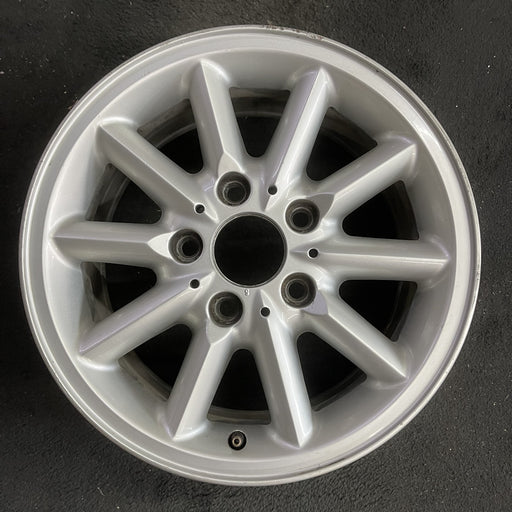 15" BMW 318i 95-99 15x7 , 10 spoke, round spoke Original OEM Wheel Rim - Angle View