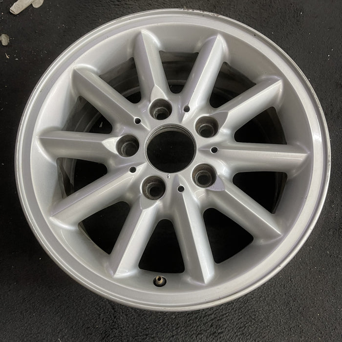 15" BMW 318i 95-99 15x7 , 10 spoke, round spoke Original OEM Wheel Rim - Side Profile