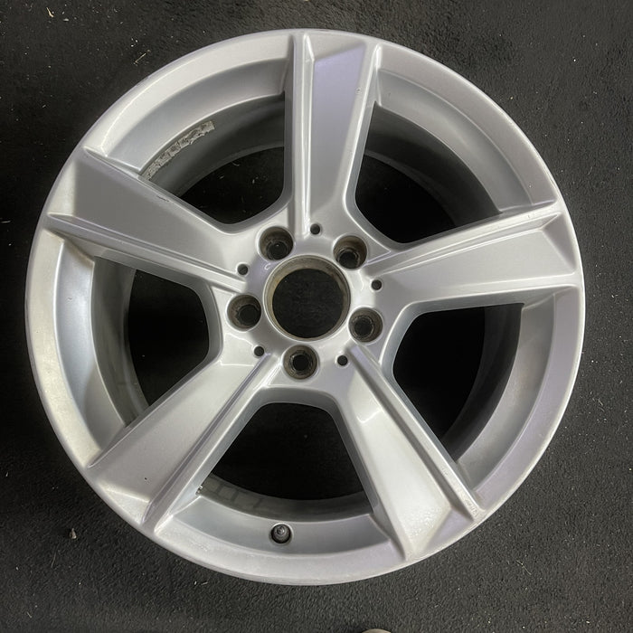 17" MERCEDES C-CLASS 12 204 Type; C250, 17x8.5, 5 spoke Original OEM Wheel Rim - Angle View