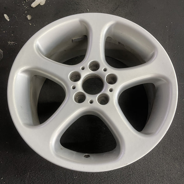 18" BMW X5 01 18x8.5 , , flat spoke, bright finish Original OEM Wheel Rim - Side Profile
