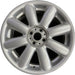 17" CLUBMAN 08-09 17x7 alloy 8 spoke silver covered lug nuts Original OEM Wheel - Front View