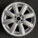 17" CLUBMAN 08-09 17x7 alloy 8 spoke silver covered lug nuts Original OEM Wheel - Additional View