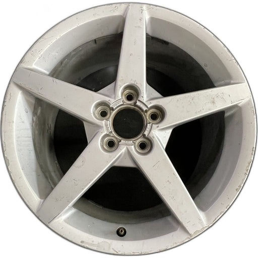 19" CORVETTE 05-07 19x10 , 5 spoke, silver Original OEM Wheel Rim - Front View