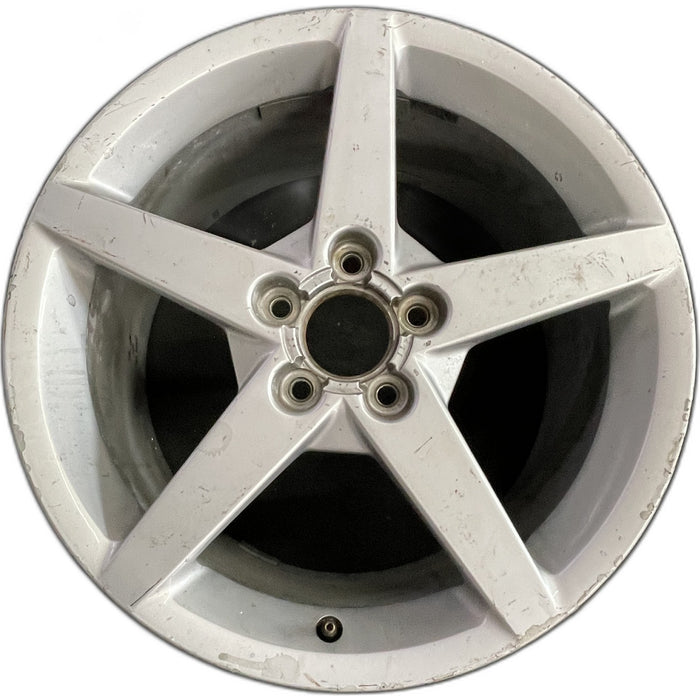 19" CORVETTE 05-07 19x10 , 5 spoke, silver Original OEM Wheel Rim - Front View