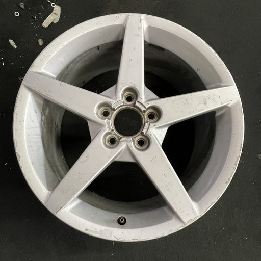 19" CORVETTE 05-07 19x10 , 5 spoke, silver Original OEM Wheel Rim - Angle View
