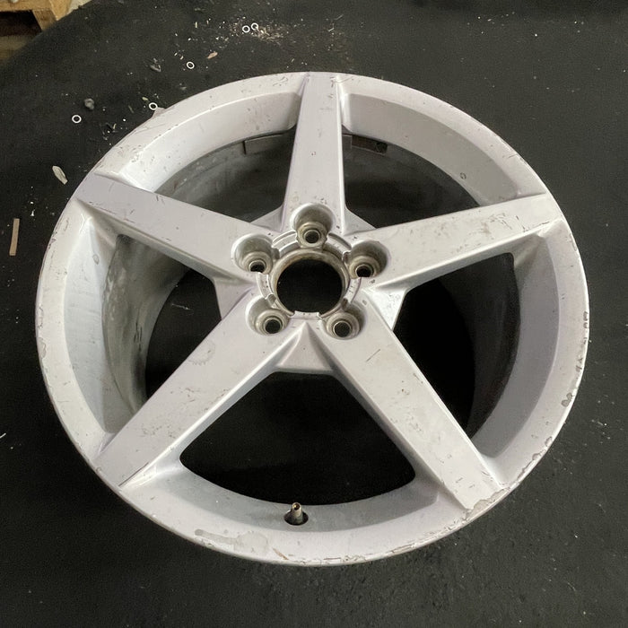 19" CORVETTE 05-07 19x10 , 5 spoke, silver Original OEM Wheel Rim - Side Profile