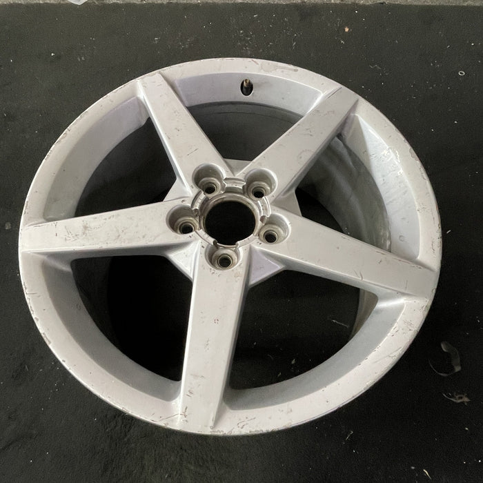 19" CORVETTE 05-07 19x10 , 5 spoke, silver Original OEM Wheel Rim - Close-Up Detail