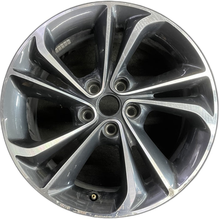 18" ENCORE GX 20 18x7.5 5 split spoke machined face with gray pockets opt PXJ - Front View