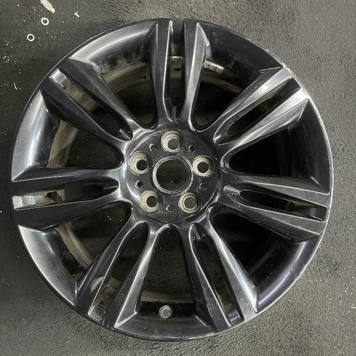 18" XE 17-19 18x7.5 alloy 7 spoke split spoke black Original OEM Wheel Rim - Front View