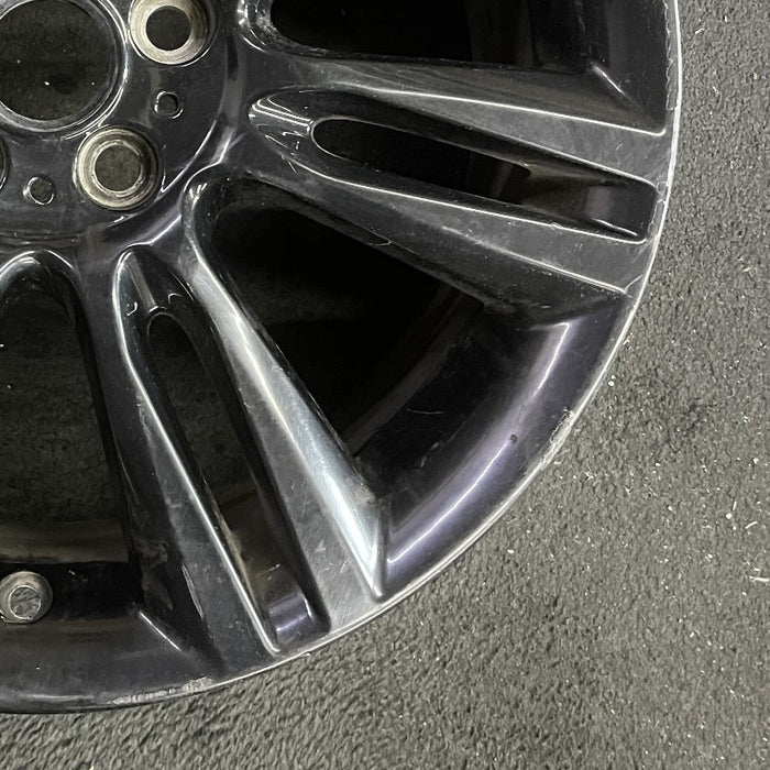 18" XE 17-19 18x7.5 alloy 7 spoke split spoke black Original OEM Wheel Rim - Back View
