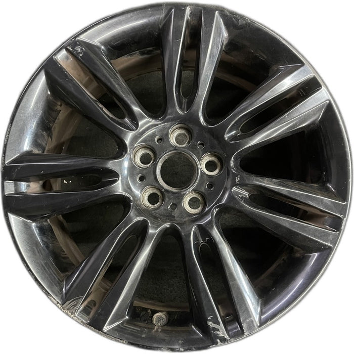 18" XE 17-19 18x7.5 alloy 7 spoke split spoke black Original OEM Wheel Rim - Front View