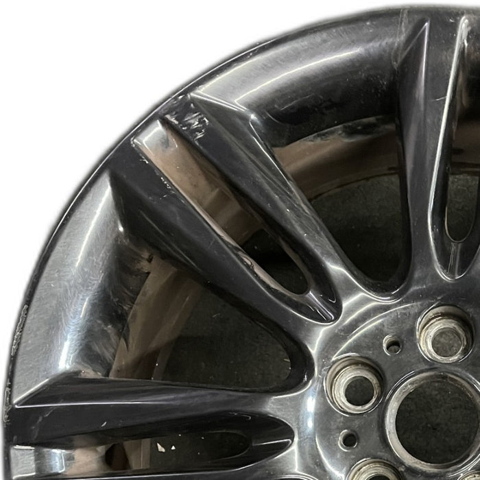 18" XE 17-19 18x7.5 alloy 7 spoke split spoke black Original OEM Wheel Rim - Angle View