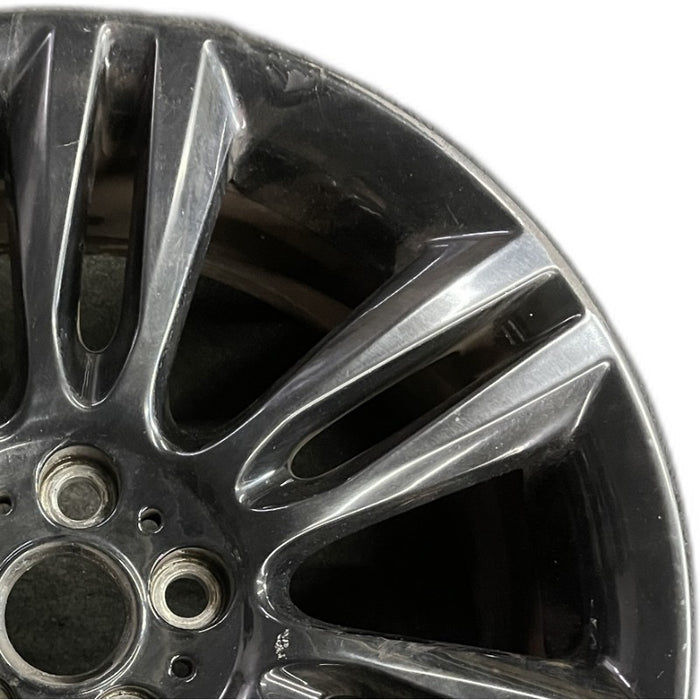 18" XE 17-19 18x7.5 alloy 7 spoke split spoke black Original OEM Wheel Rim - Side Profile