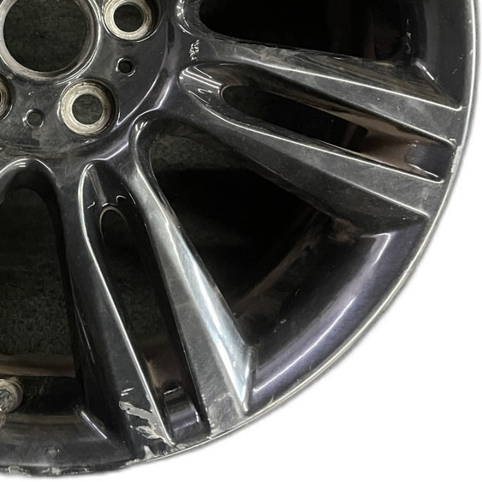 18" XE 17-19 18x7.5 alloy 7 spoke split spoke black Original OEM Wheel Rim - Close-Up Detail