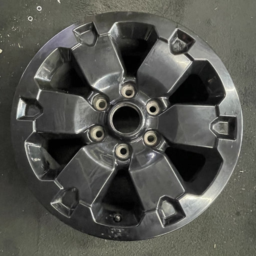 18" RANGER 20-22 18x8 aluminum 6 spoke black Original OEM Wheel Rim - Front View