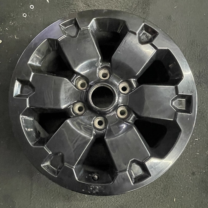 18" RANGER 20-22 18x8 aluminum 6 spoke black Original OEM Wheel Rim - Front View