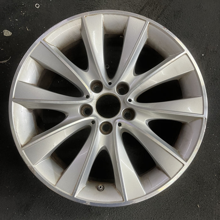 18" BMW 535i GT 10-17 18x8 , 10 spoke, V spoke Original OEM Wheel Rim - Angle View